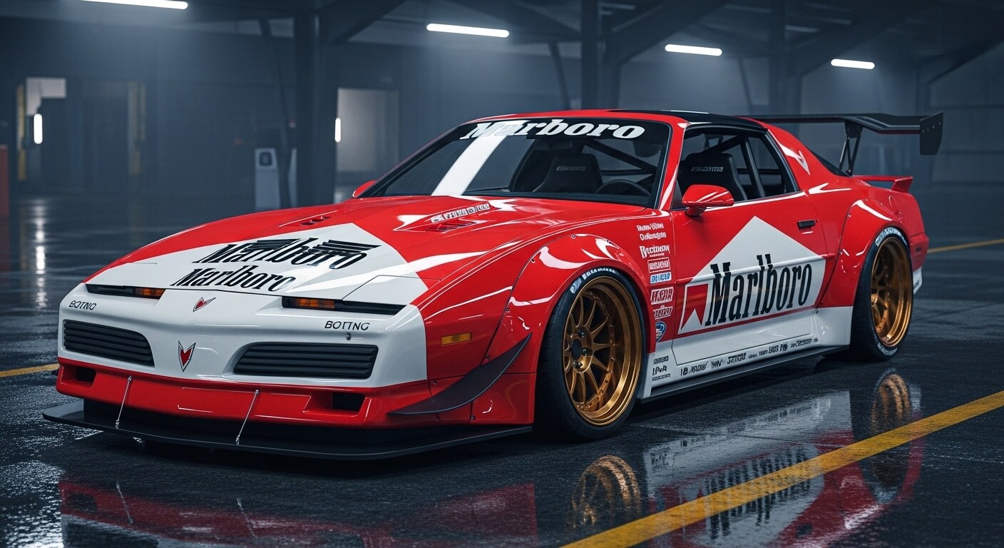 マルボロポンティアックファイヤーバードトランザムレーシングカー | の人気AIイラスト・グラビア