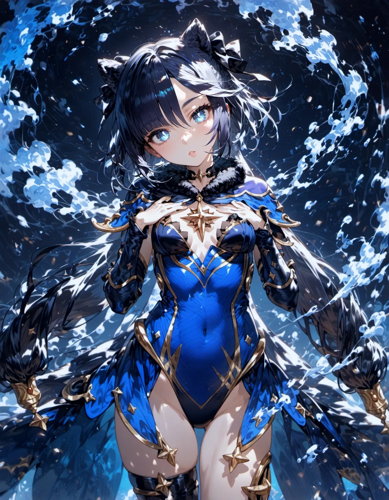 Azure Warrior of the Night | の人気AIイラスト・グラビア