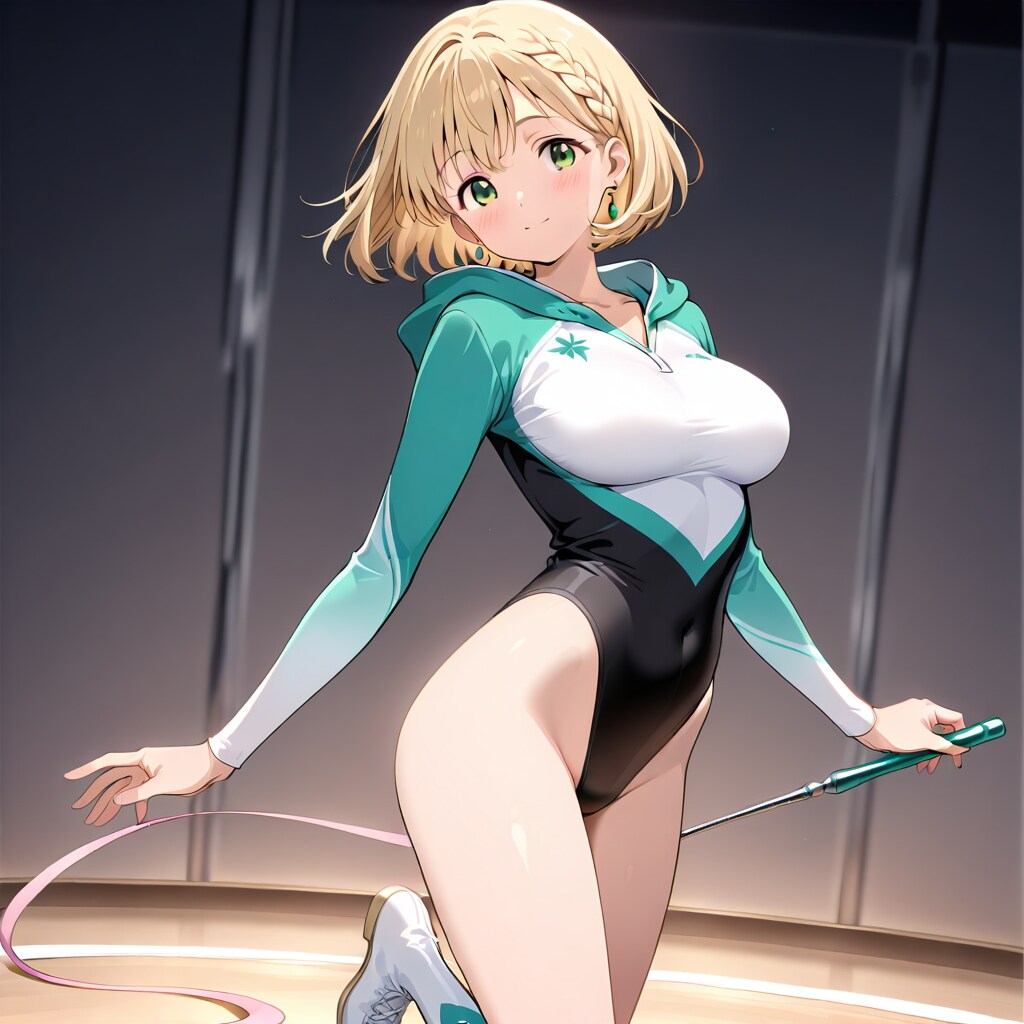 金髪ショート新体操美少女