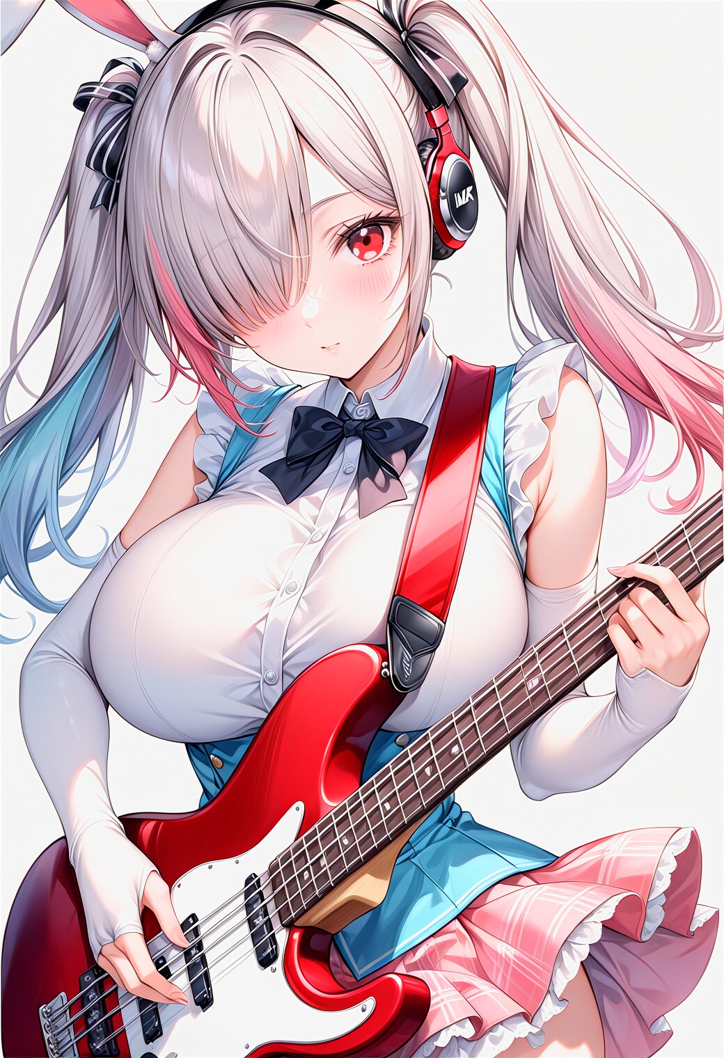 うさ耳でヘッドホンという矛盾