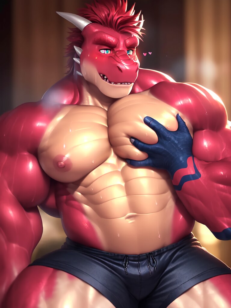 抓奶#2 Grabbing pec#2