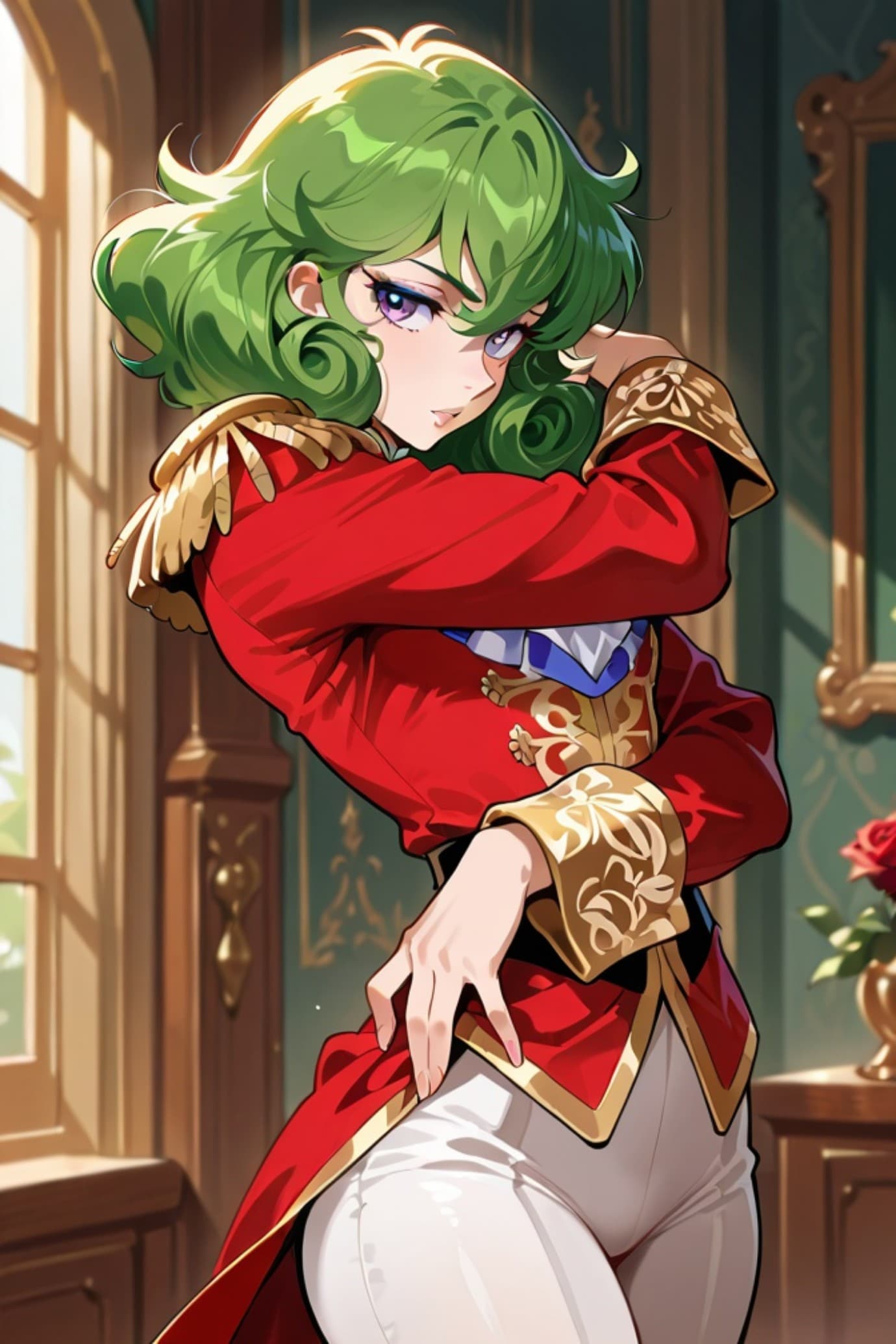 緑髪の男装の麗人 | の人気AIイラスト・グラビア