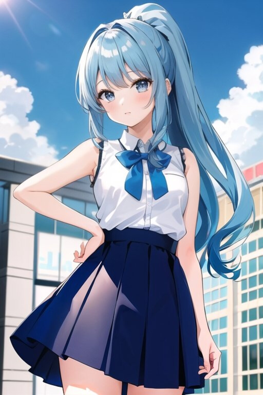 都会の美しい空