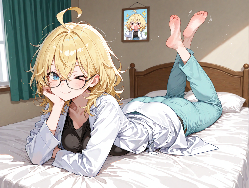 ベット新調してご機嫌な理久さん