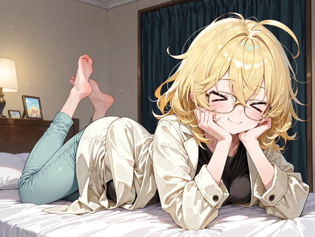 ベット新調してご機嫌な理久さん