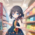 コスメショップで買い物をする小さな女の子 3枚目