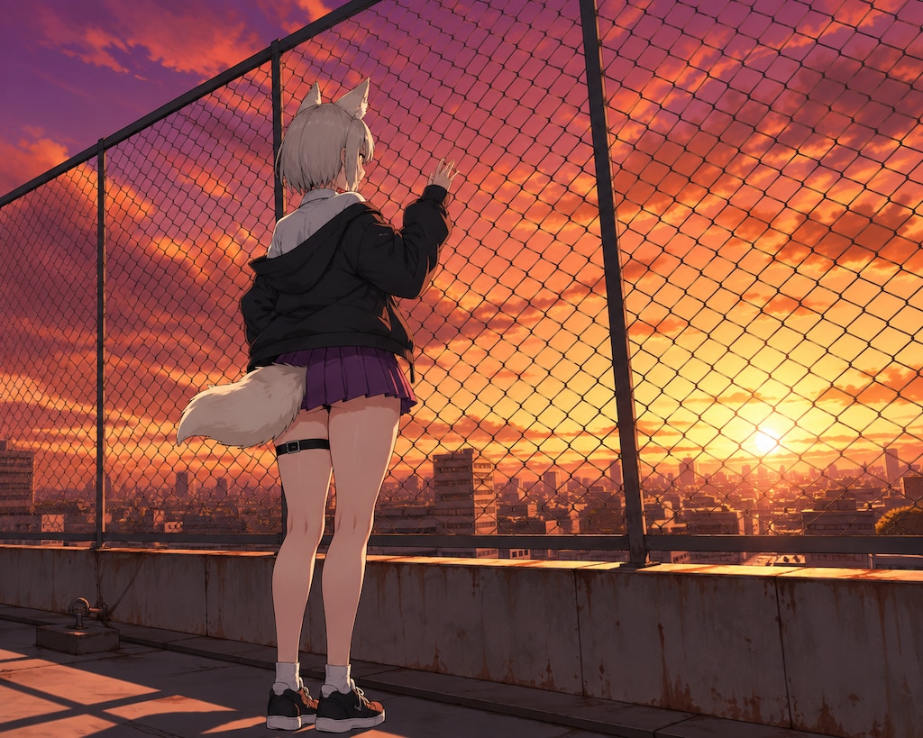 屋上の夕焼け -Sunset on a rooftop-