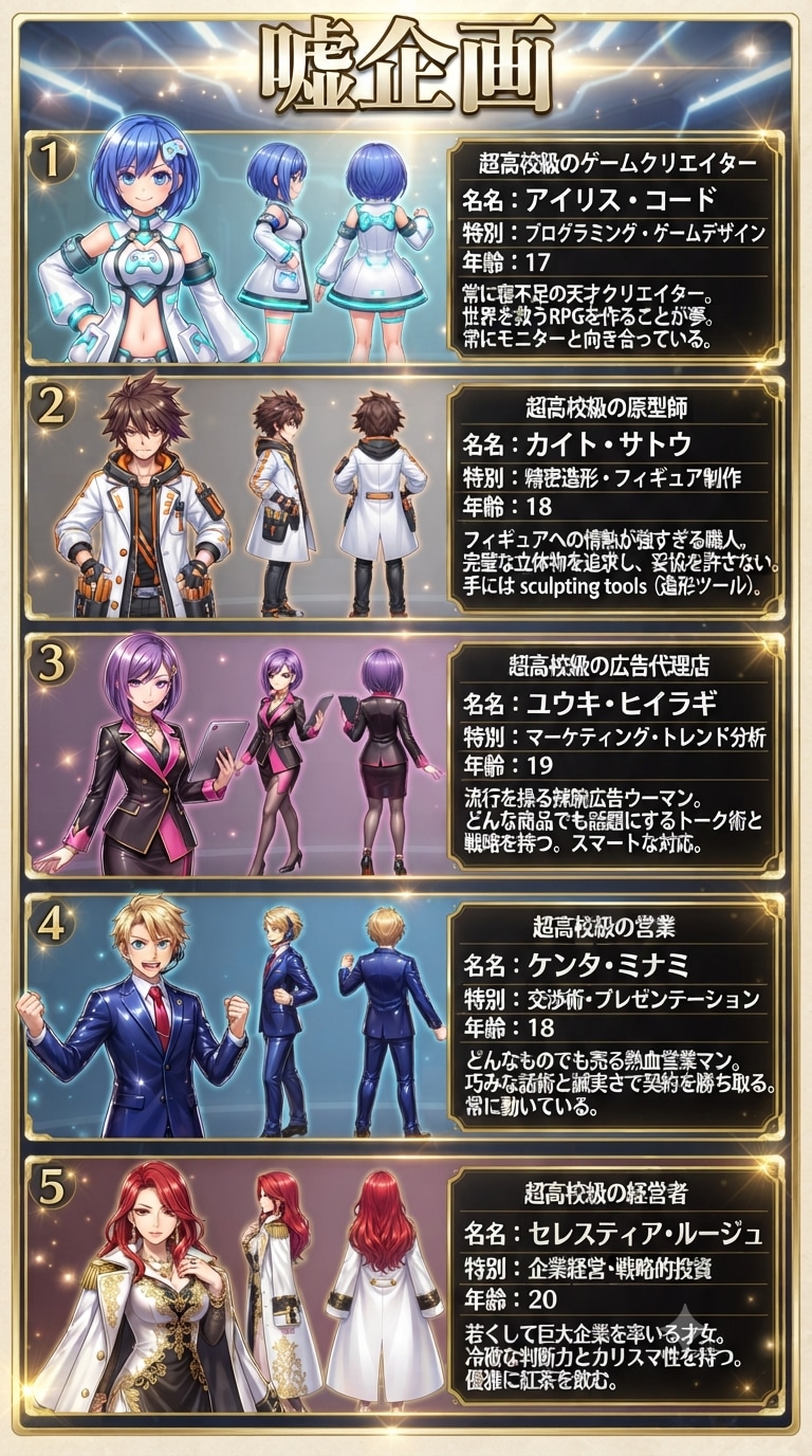 超高校級の〇〇　ダンガンロンパ風