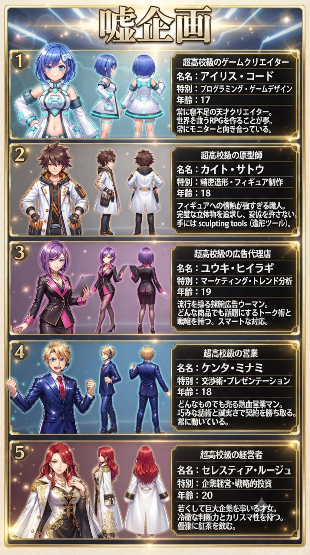 超高校級の〇〇　ダンガンロンパ風