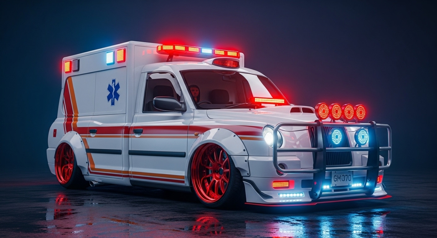 ロンドンタクシー救急車のドリ車 | の人気AIイラスト・グラビア