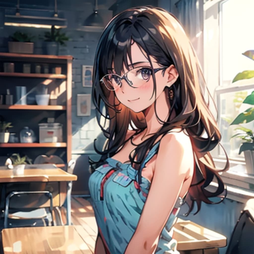 黒髪メガネ