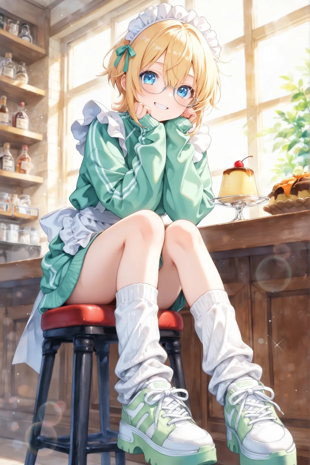 ジャージメイド喫茶でプリン