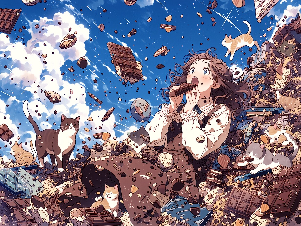 降りゆくチョコレートの世界 | の人気AIイラスト・グラビア