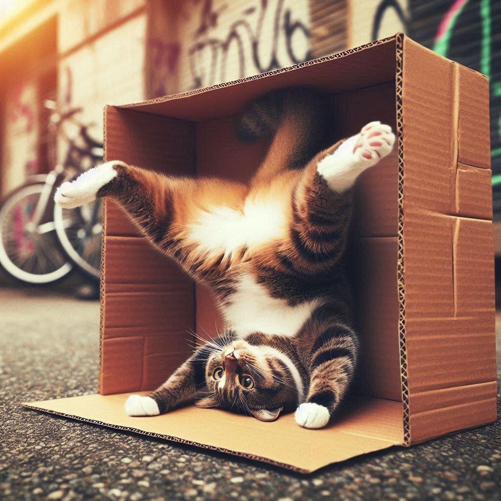 【設定付】ブレイクダンスを踊る猫