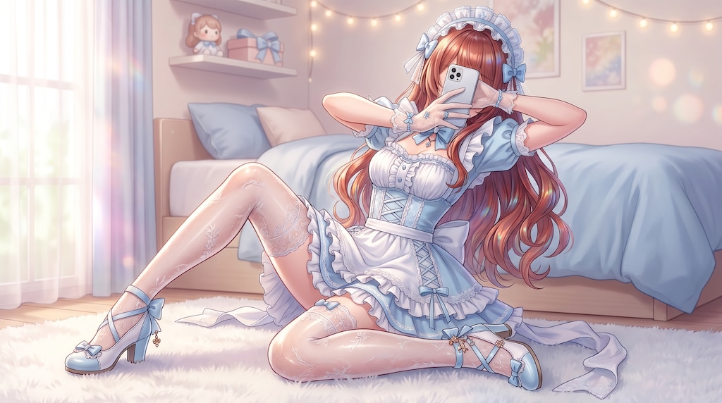 綺羅青紗侍女の私影