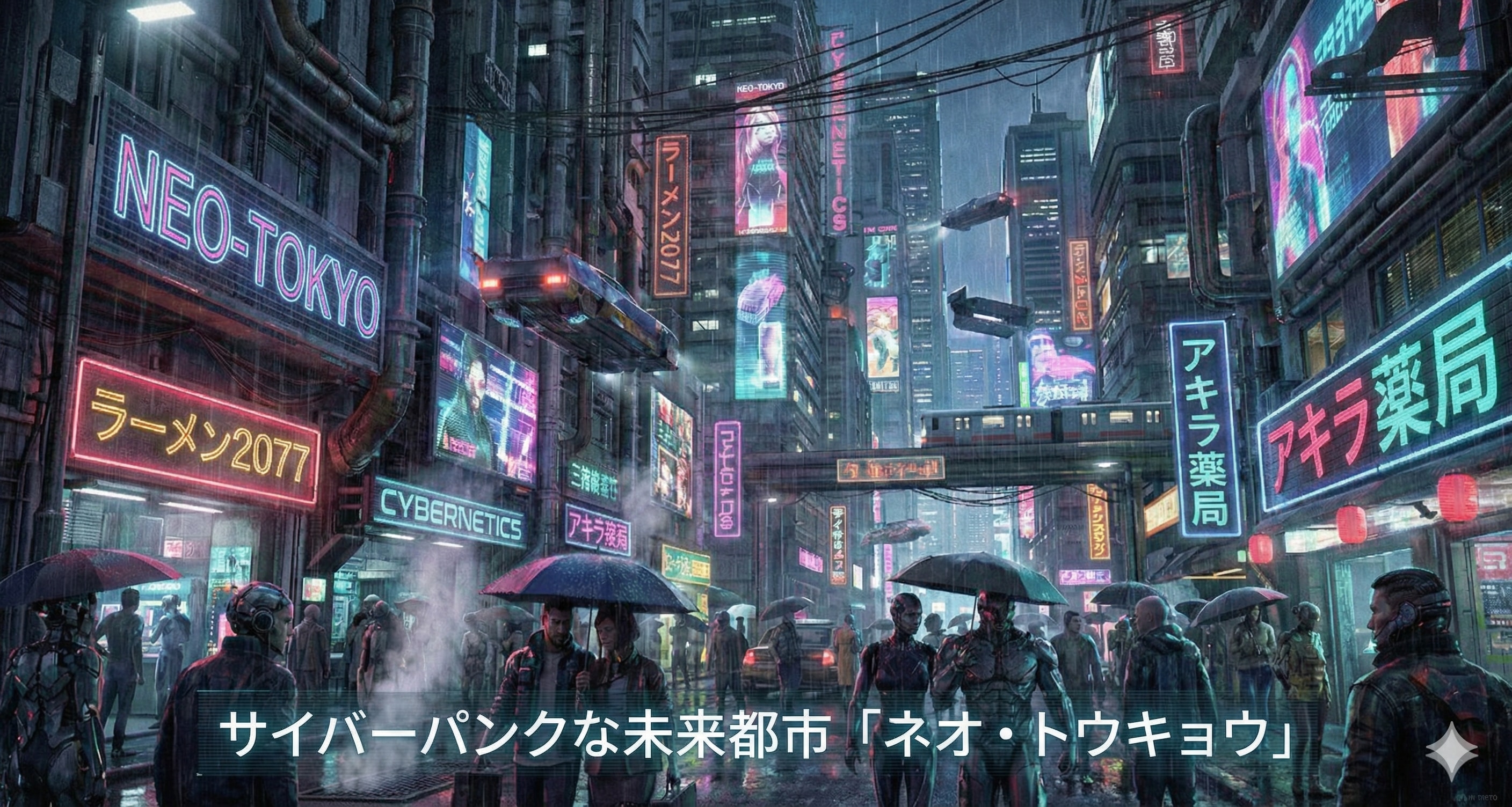 サイバーパンクな繁華街 | の人気AIイラスト・グラビア