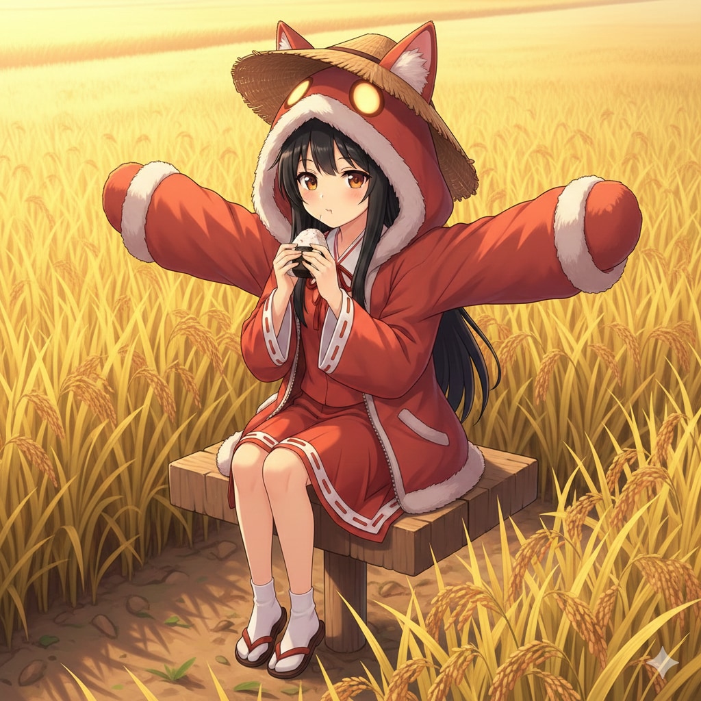 案山子のバイトなう