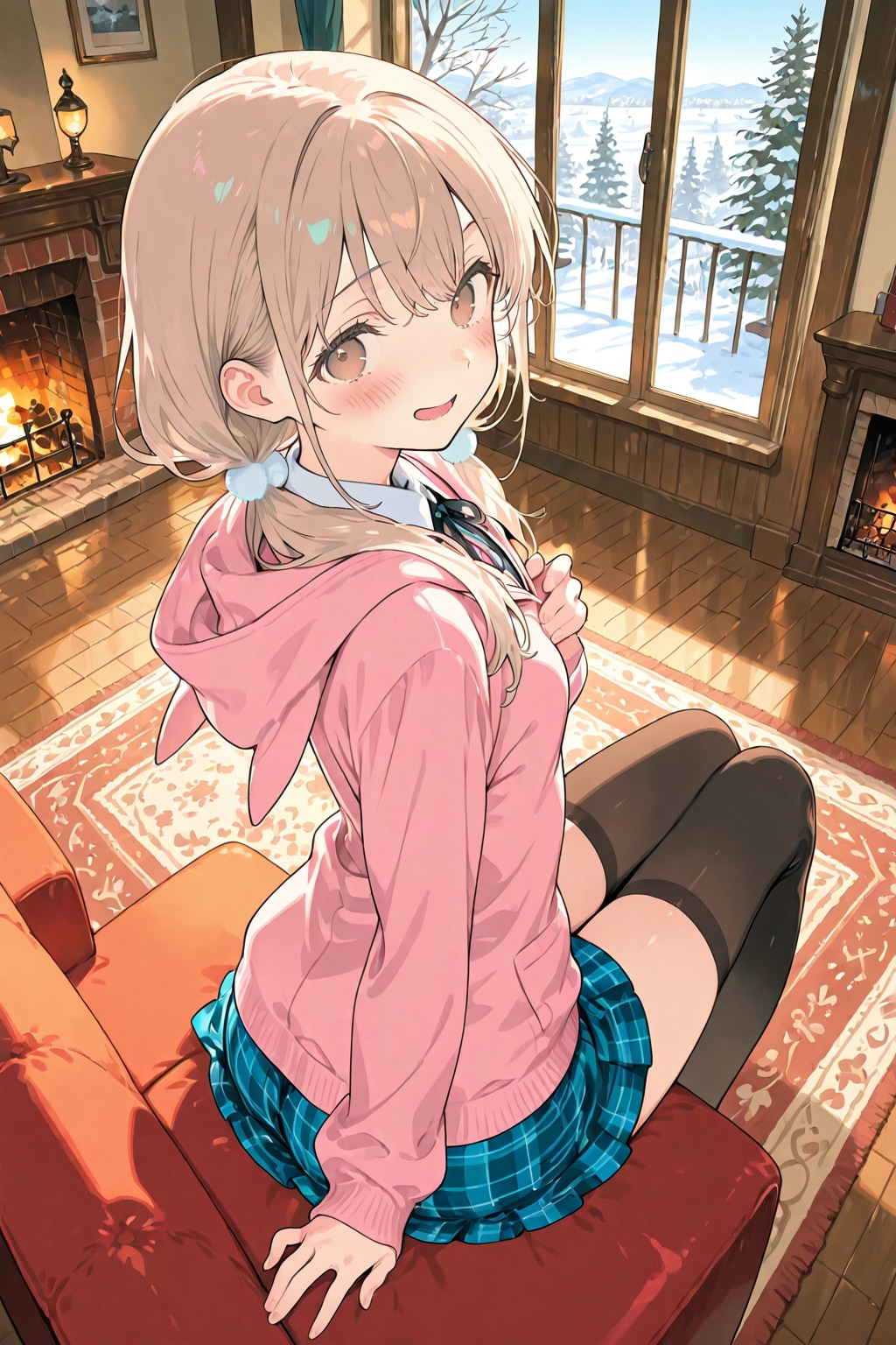 二人きりのリビング『ねえねえ、膝枕してあげるようか？』甘やかしたい妹。