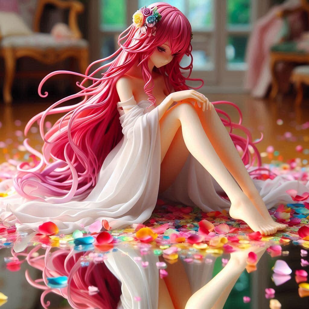 ★流れる紅梅色