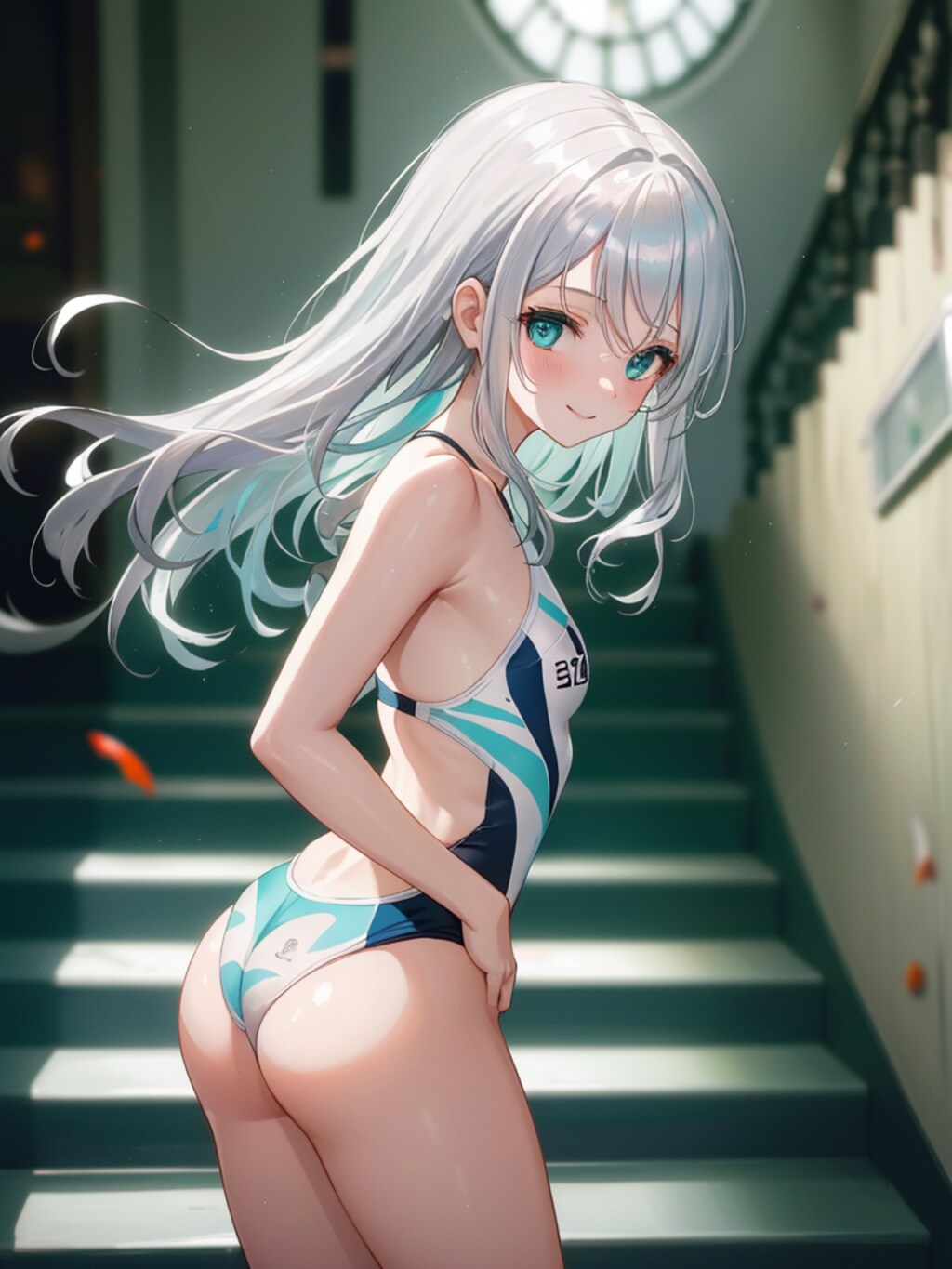 そうです。学校の階段です。