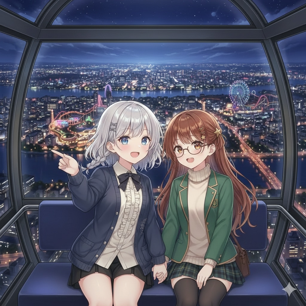 観覧車デート♡ | の人気AIイラスト・グラビア