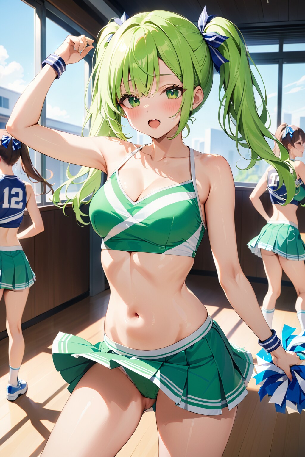 緑チアガール