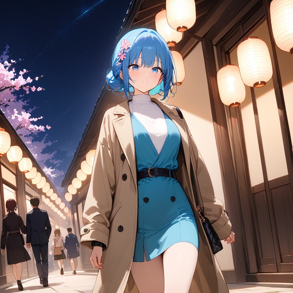 春のほのぼの夜道