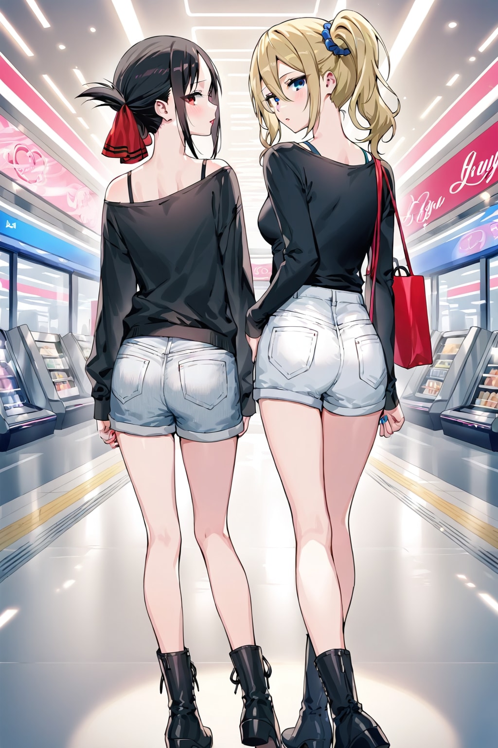 お揃い衣装の早坂さんとかぐや様(ちちぷい版)