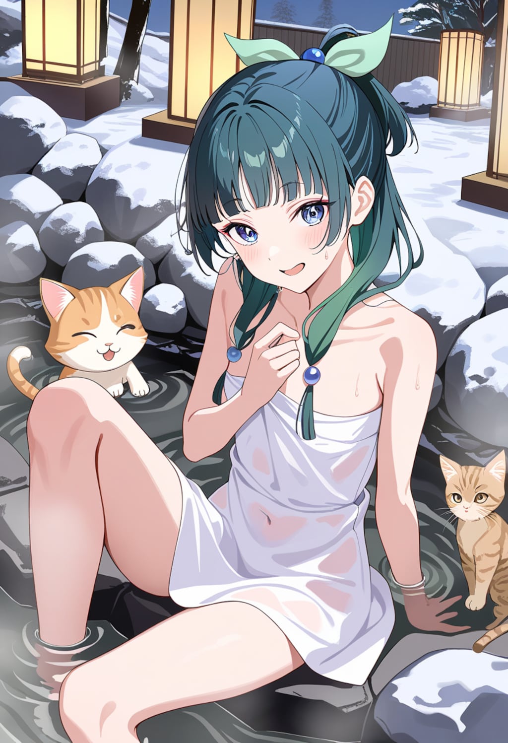 猫猫　温泉（0218）