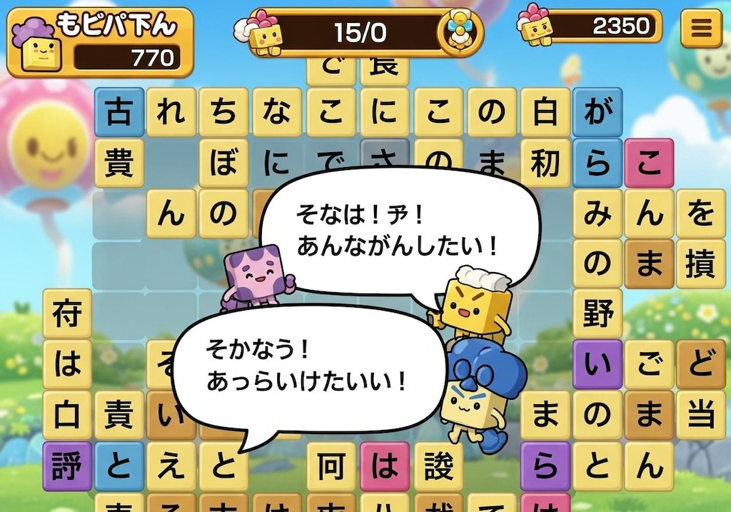 今日はもじぴったんで喋らせてみた