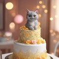 ウェディング猫ケーキ 3枚目