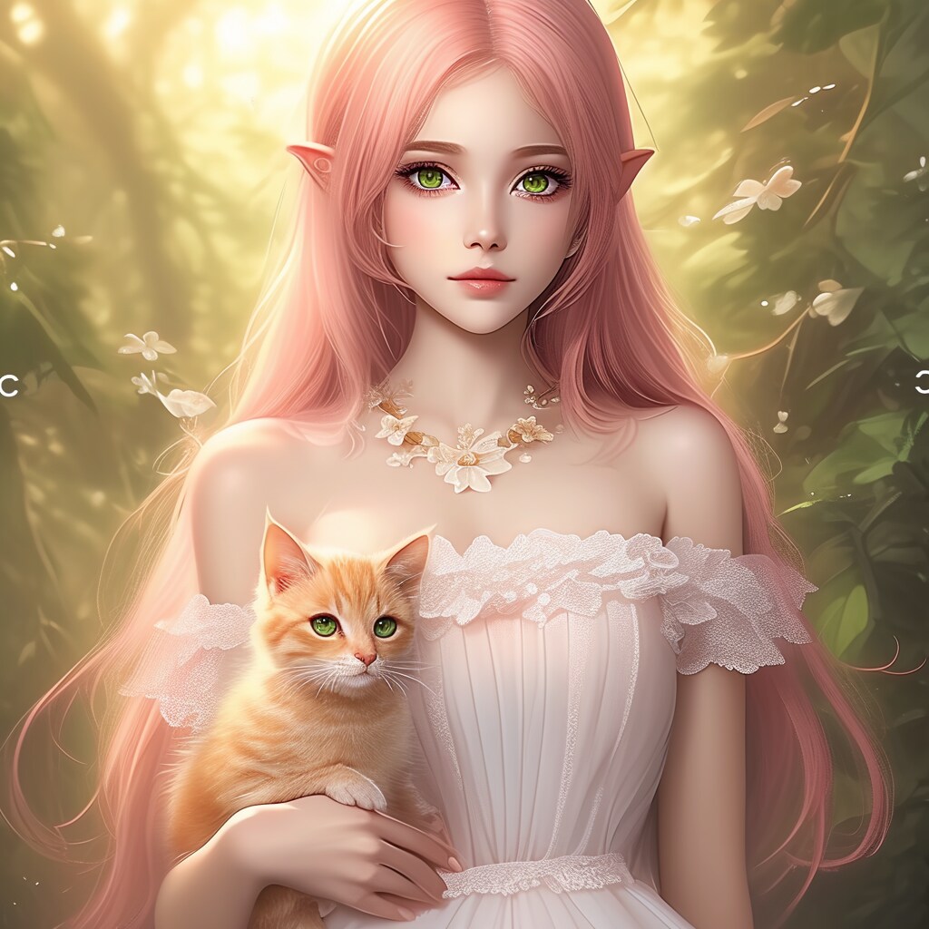 光の森のピンクエルフ