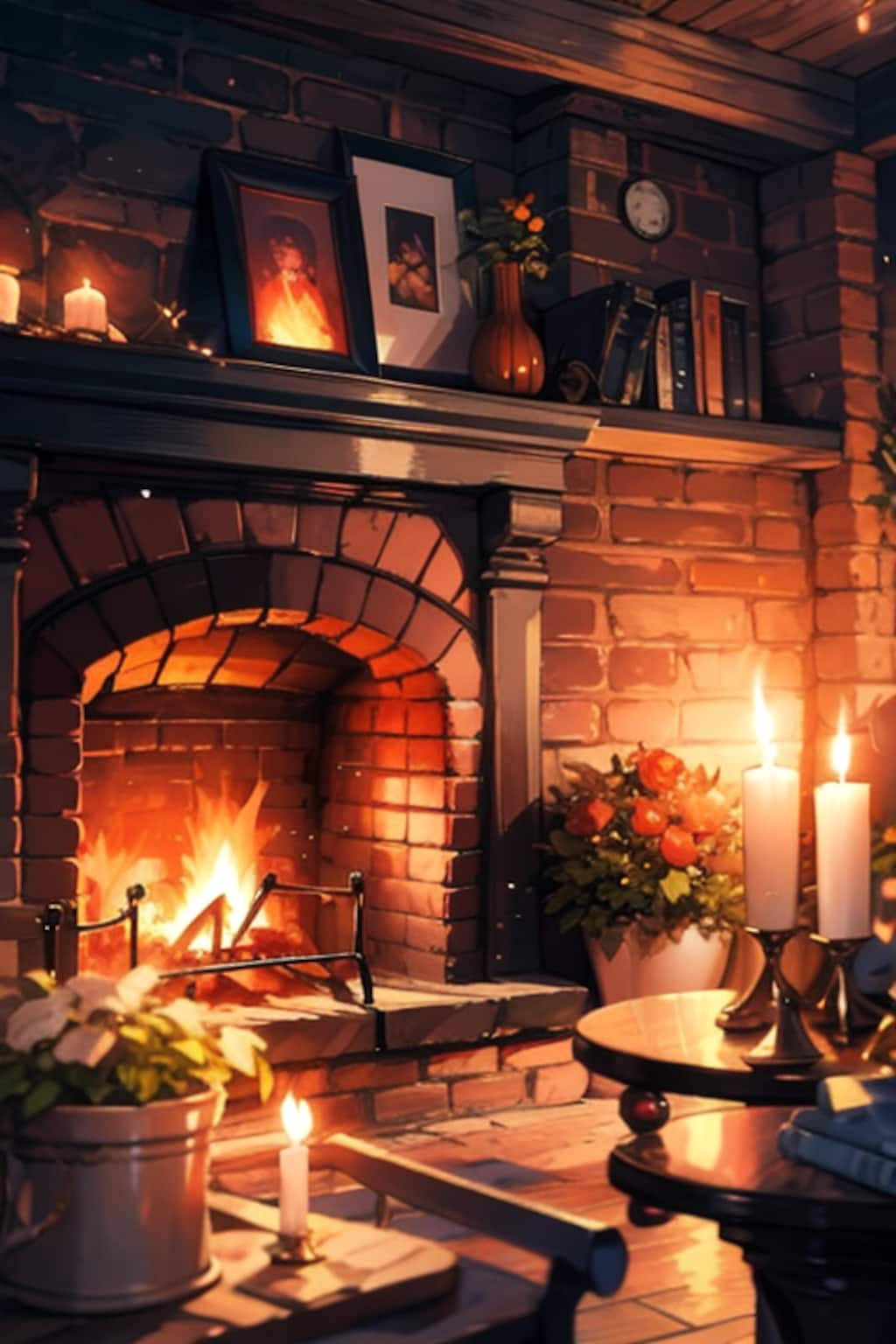 Winter Night Fireplace