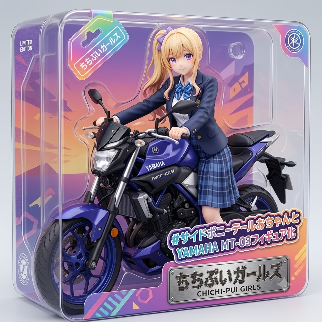 サイドポニーテールちゃん YAMAHA MT-03フィギア化