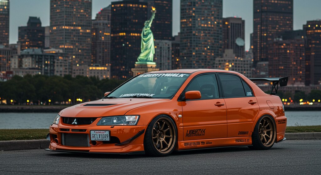 リバティーウォークランサーエボリューションのドリ車