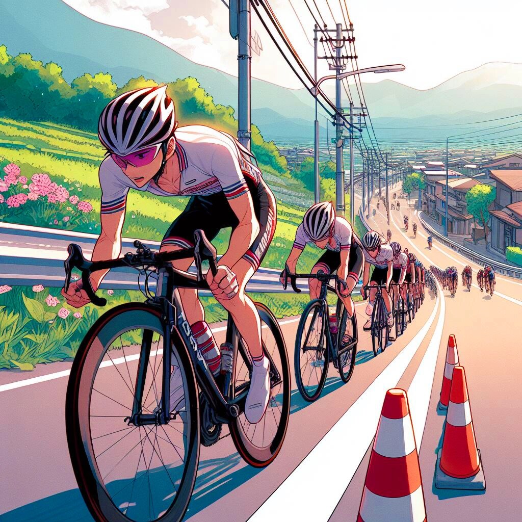 サイクルロードレースに全力で挑む、男子高校生達！！(12枚)