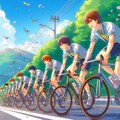 サイクルロードレースに全力で挑む、男子高校生達！！(12枚) 4枚目