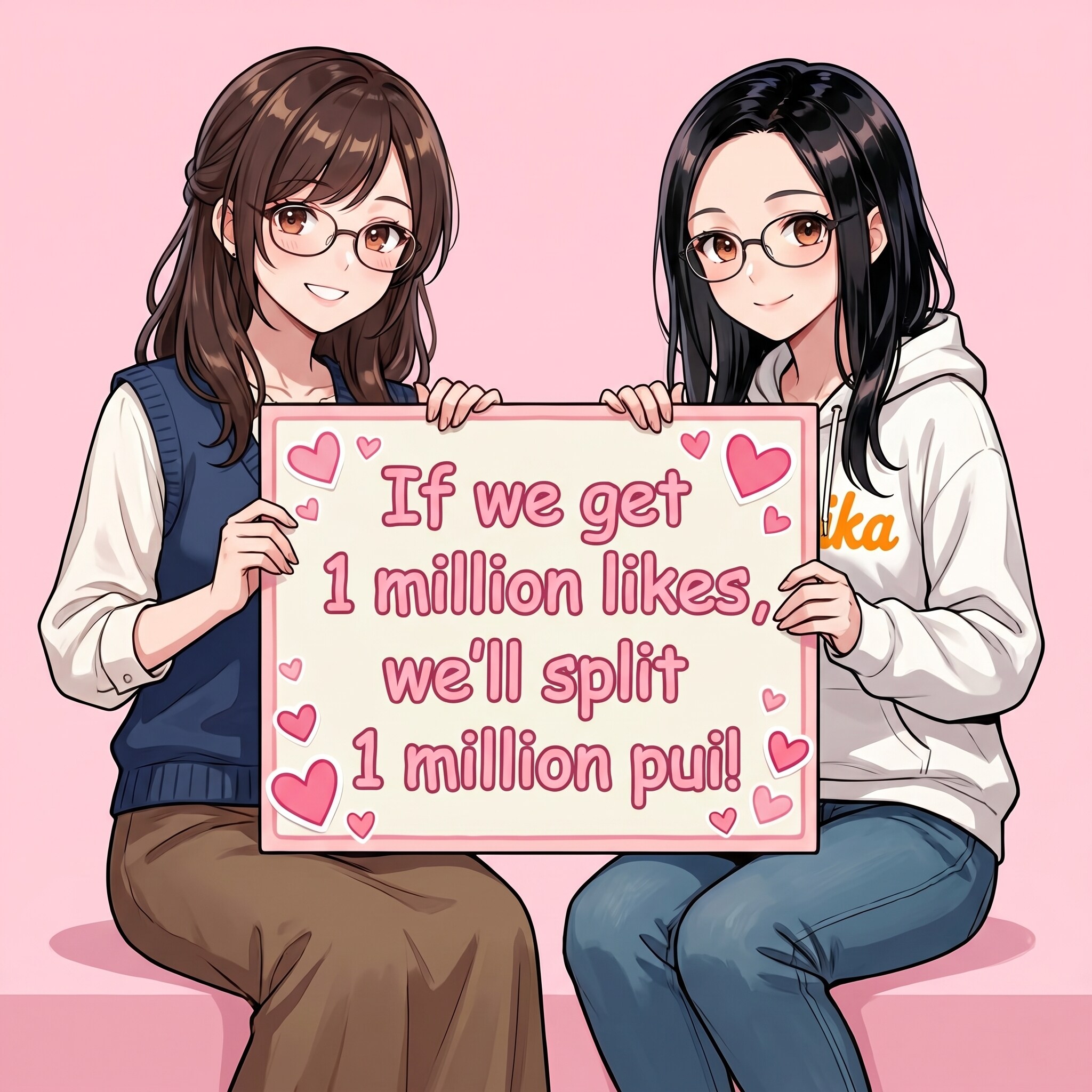 <うちの子ちゃん&先輩ちゃん>If we get… | の人気AIイラスト・グラビア