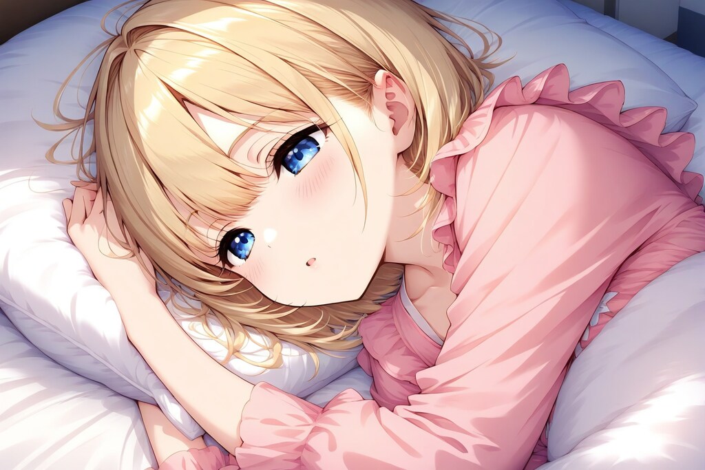 寝落ちしそうな女の子