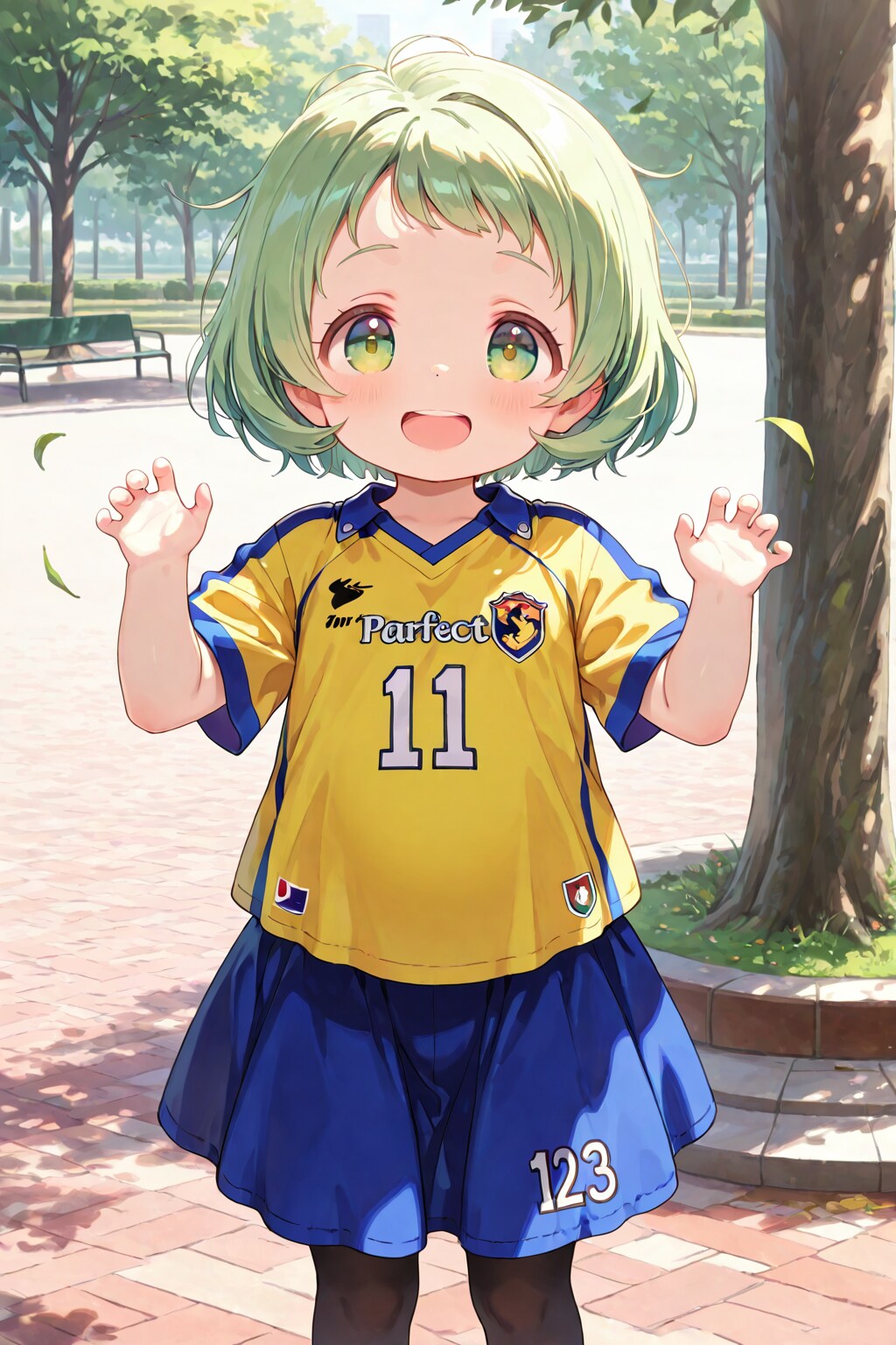 サッカーユニフォームを着た幼女ちゃん