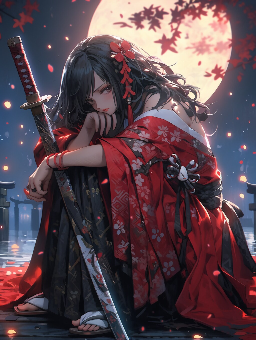 月と女と刀⚔️