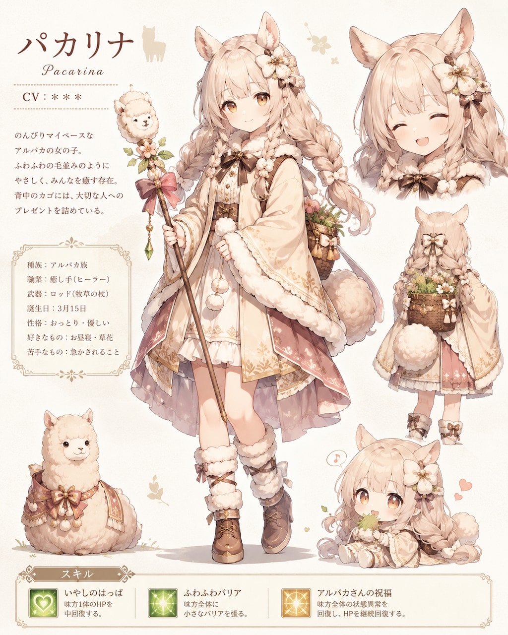 アルパカの少女
