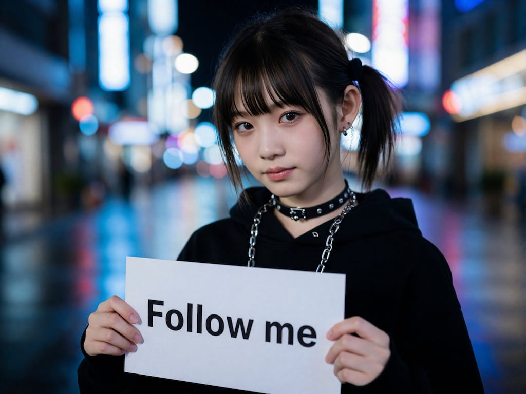 フォローおねだりガール