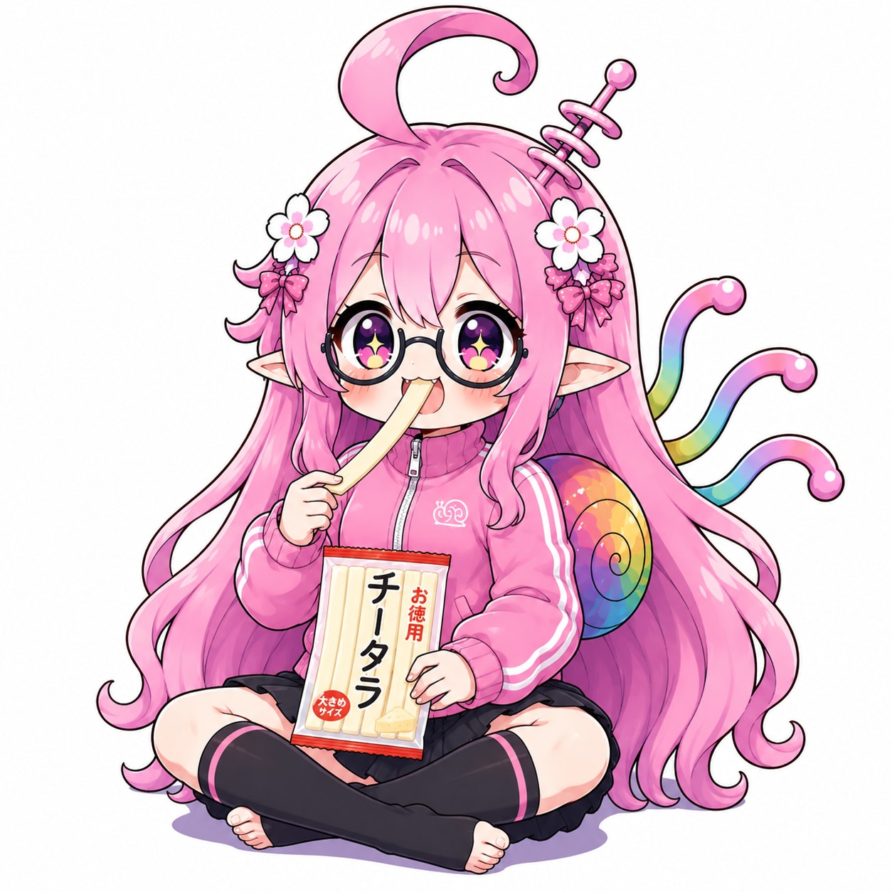 「チータラうまうま……平和とはチータラの形をしていたのん……」 | の人気AIイラスト・グラビア