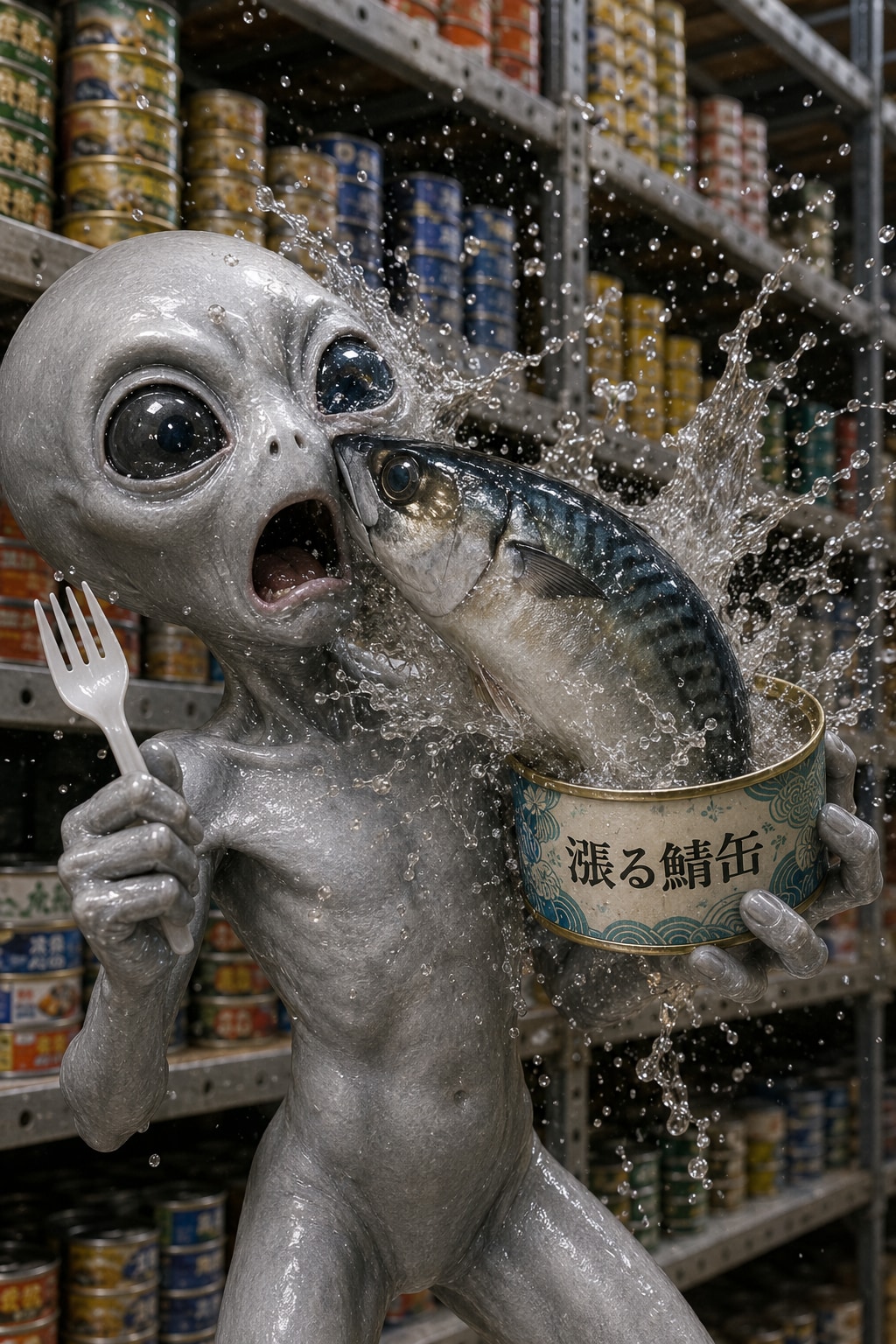 バックヤードの一幕。