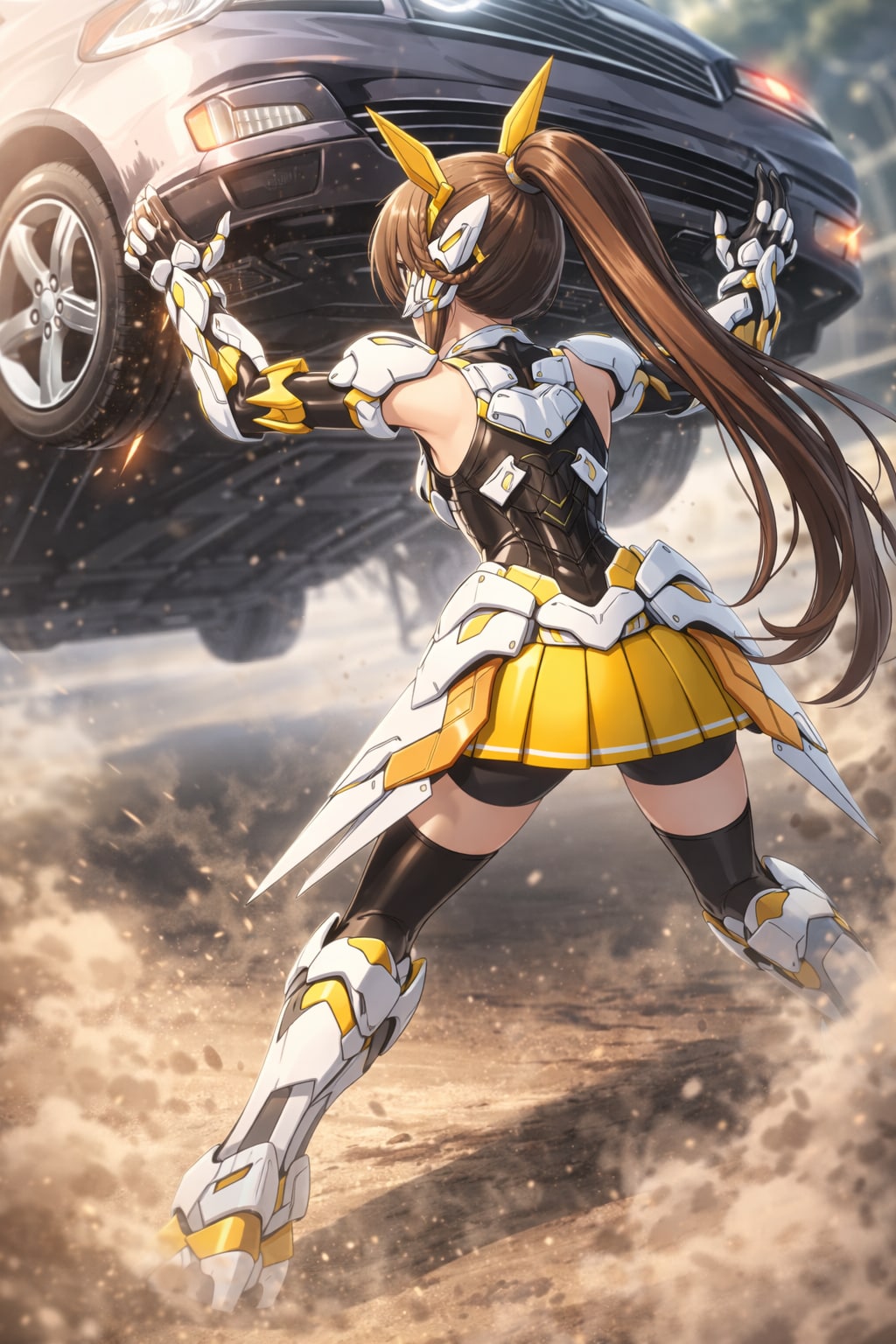 暴走車を受け止めて