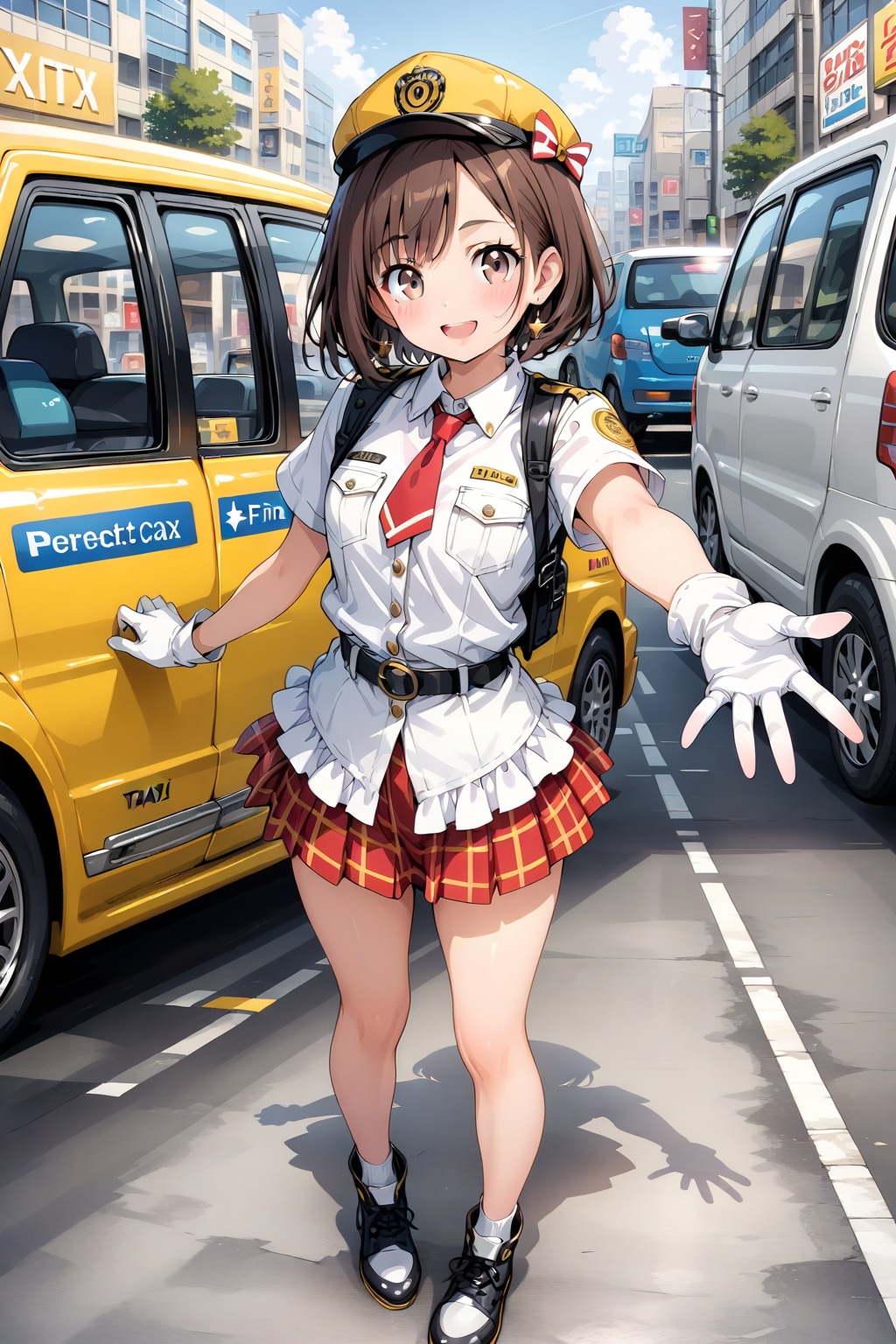 タクシーは、こちらです。