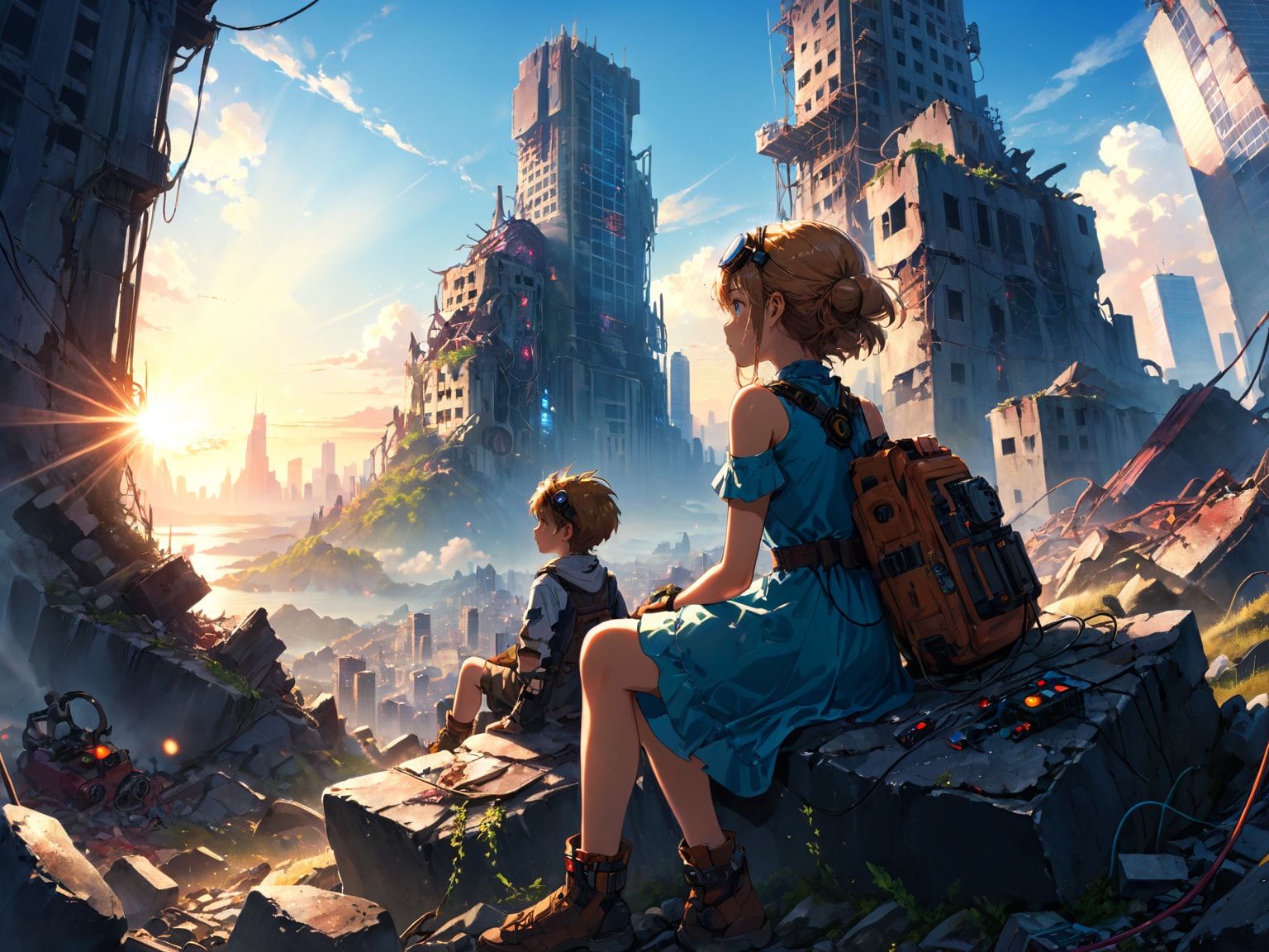 次の旅立ちを告げる朝日 | の人気AIイラスト・グラビア