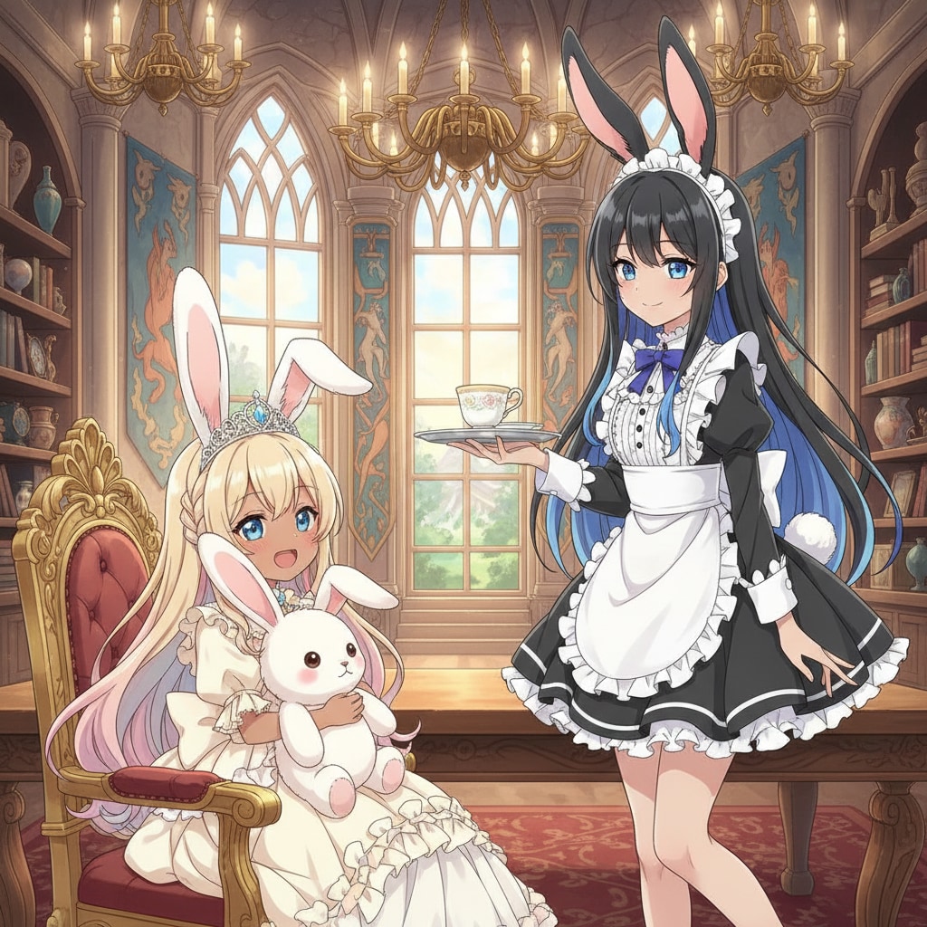 two rabbit princesses | の人気AIイラスト・グラビア