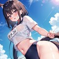 架空ウマ娘「あ～もう、汗でびしょびしょ！」 2枚目